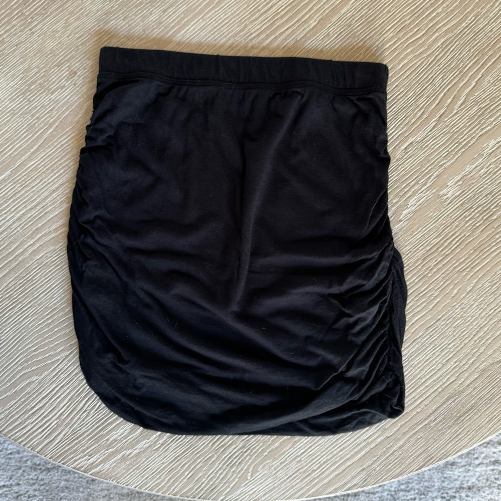 Splendid Black Ruched fitted mini skirt, Small